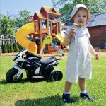 Mamido Dětská elektrická motorka BMW S1000RR tříkolka černá