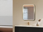 Zrcadlo se senzorem SAT Mood 60x80 cm broušené zlato SATZMOOD6080BZ SATZMOOD6080BZ