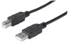 Manhattan USB 2.0 A-B černá / Propojovací kabel / 1,8 m / 480 Mbit/s (333368)