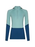 ICEBREAKER Wmns 200 Oasis+ LS Half Zip Hood, Atlantis/Hydro/Trail/Cb (vzorek) velikost: S