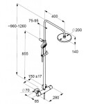 KLUDI - Logo Sprchový set Dual Shower System s termostatem, 20 cm, chrom 6809505-00