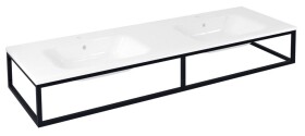 SAPHO - SKA konzole pod umyvadlo/desku 160x22x51cm, černá mat SKA860