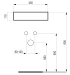 HOPA - Umyvadlo na desku PIEGA 45×11 cm OLKLT3220