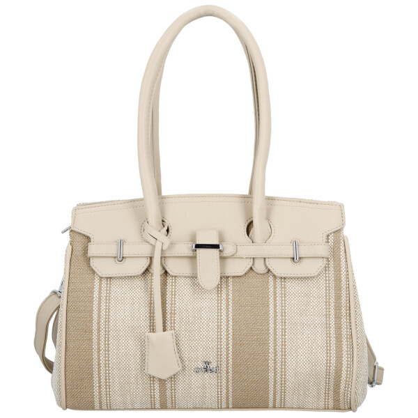 Stylová dámská koženková kabelka do ruky Irma, taupe