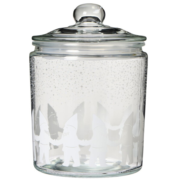 Ib Laursen Skleněná dóza Santa's Helpers 1,9 l, čirá barva, sklo