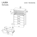 Komoda Laura LAU2 Barva korpusu: Bílá