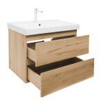 Koupelnová skříňka 2 zásuvková s umyvadlem SAT B-Way 59x50x45 cm dub mat BWAY260OAKU1BBI BWAY260OAKU1BBI