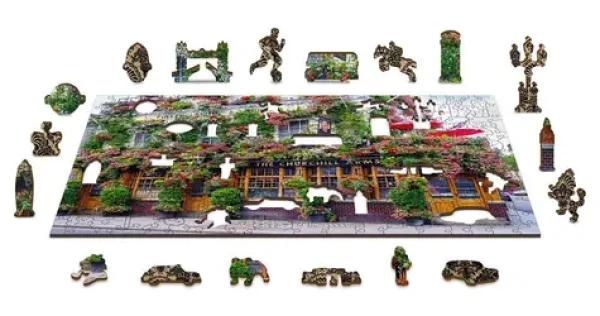 WOODEN CITY Dřevěné puzzle Londýnská hospoda 2v1