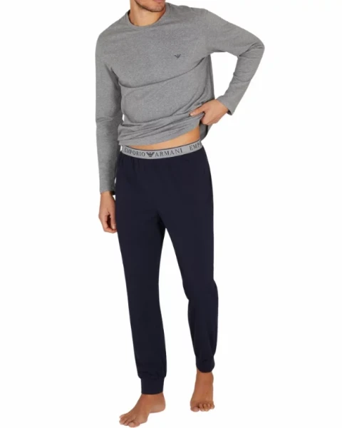 Pánské pyžamo Emporio Armani EM000610 AF10776 šedá