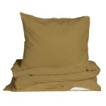 Storefactory Povlečení z organické bavlny Crinkle Mustard Gold 150 × 210 cm, oranžová barva, textil