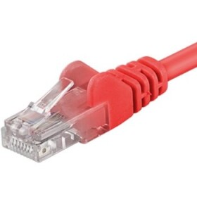 PremiumCord UTP CAT5E 0.5m / Patch kabel / RJ45-RJ45 / červená (8592220001117)