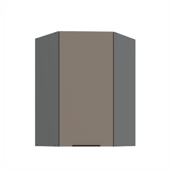 Horní rohová skříňka Aria ANT 60x60 GN-90 1F (45°) Barva korpusu: Antracit, Barva dvířek: TA - Sandgrau AFM