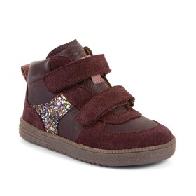 Dívčí celoroční kožené kotníkové barefoot boty LOOP HIGH-TOPS DARK BORDEAUX Froddo G2110157-4 - 31