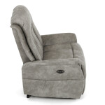 Polohovací křeslo, elektrické zabudované ovládání, šedá, látka vintage, TV-Q8575 GREY3
