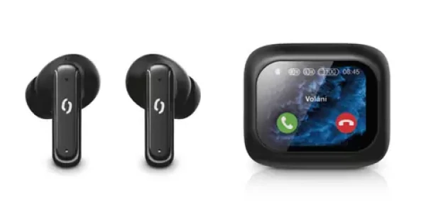 Aligator Bluetooth sluchátka Pods LCD + ANC / černá (TWS07)