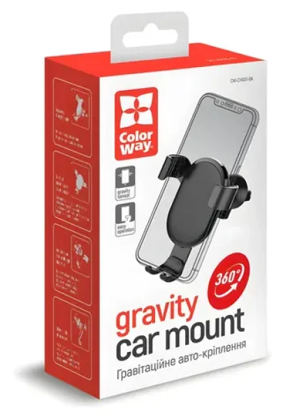 ColorWay Gravity Holder černá / Držák telefonu / gravitační uchycení (CW-CHG01-BK)