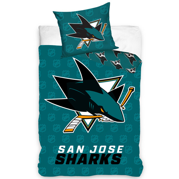 Hokejové povlečení NHL San Jose Sharks Shields Velikost: 135x200 + 80x80 cm
