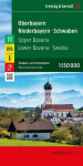 Horní Bavorsko - Dolní Bavorsko - Švábsko 1:150 000 / automapa + volnočasová mapa