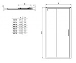 IDEAL STANDARD - Connect 2 Posuvné sprchové dveře, dvoudílné, 140 cm, černá/čiré sklo K9278V3