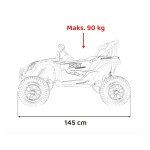 Mamido Elektrické autíčko Buggy UTV X3 Off-Road 4x4 24V černé