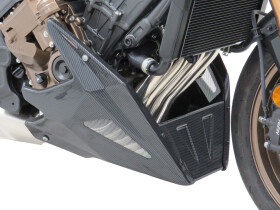 Honda Cb650R 24-25 (El. spojka) Klín pod motor - Matná černá-stříbrná mřížka