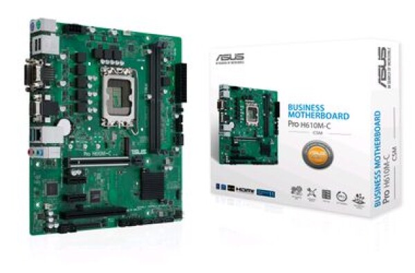 ASUS PRO H610M-C-CSM / H610 / LGA1700 / 2x DDR5 / PCIEx16 / GLAN / mATX (90MB1AT0-M0EAYC)