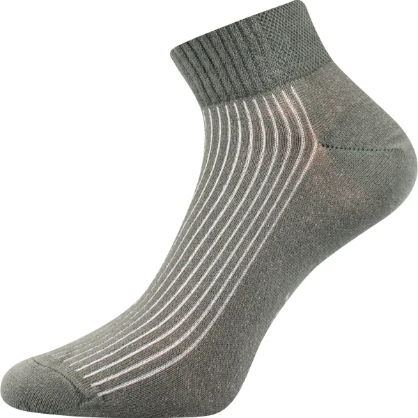VOXX Ponožky krátké sportovní SETRA prodyšné KHAKI (3 páry) 39-42 102057