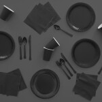 Ubrus papírový černý 137 cm x 274 cm Ubrus papírový černý 137 cm x 274 cm