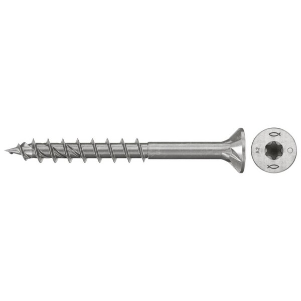 Fischer 574048 šrouby do dřevotřísky 5 mm 60 mm TX Nerezová ocel 100 ks