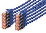 Digitus CAT6 patch kabel modrá / Síťový kabel / S/FTP / RJ-45 / 0,25 m / 10 ks (DK-1644-0025-B-10)