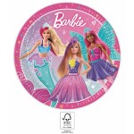 Barbie talíře papírové 23 cm 8 ks Barbie talíře papírové 23 cm 8 ks