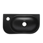Umývátko SAT Infinitio 40x21,5 cm černá mat bez přepadu SATINF4021LBKM SATINF4021LBKM