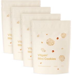 Vilgain Mini Cookies BIO – 4× slaný karamel s mandlemi 100 g