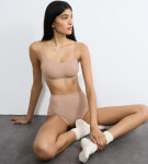 Dámské kalhotky GO Daily Cotton Highwaist 3P - BROWN - béžové 00LZ - SLOGGI NEW BEIGE XXL