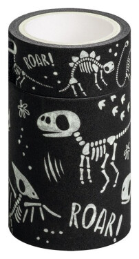 Ozdobná lepicí páska se světelným efektem - dino kostry