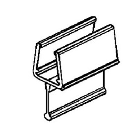 HOPA - Spodní silikonový těsnící profil "s praporkem", na sklo 6-8mm, délka 1 bm BTW68LRK2ECO