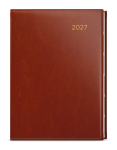 Týdenní diář 2027 Baloušek Oskar Premier A5 hnědá