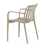 Židle jídelní, stohovatelná, cappucino plast