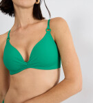 Mix & Match Summer – Vyztužený plavkový top se srdcovým výstřihem Triumph PALM GREEN 38C