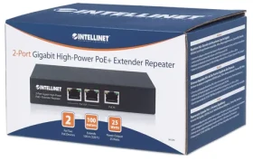 Intellinet PoE+ Extender 561266 / PoE+ extender / 2-port / 1000 Mbps / 100 m (561266)