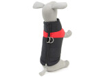 Slim-rainy obleček pro psa na zip Barva: Černo-červená, Délka zad (cm): 51, Obvod hrudníku: 74 - 80 cm
