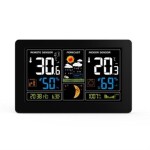 Solight TE81 černá / meteostanice / extra velký barevný LCD / teplota / vlhkost / tlak / RCC / USB nabíjení (TE81)