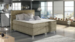 Boxspring Amadeo Rozměr: 140 x 200 cm, látka: Berlin 01, Varianta: S LED osvětlení