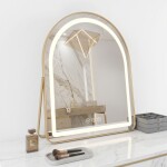 REA - Zrcadlo LED GLAM L.Gold 40x45cm HOM-01807