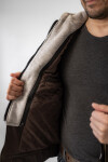 Pánská Kožená Bunda Tristan Quinc Brown Brixton Hnědá Velikost: 7XL