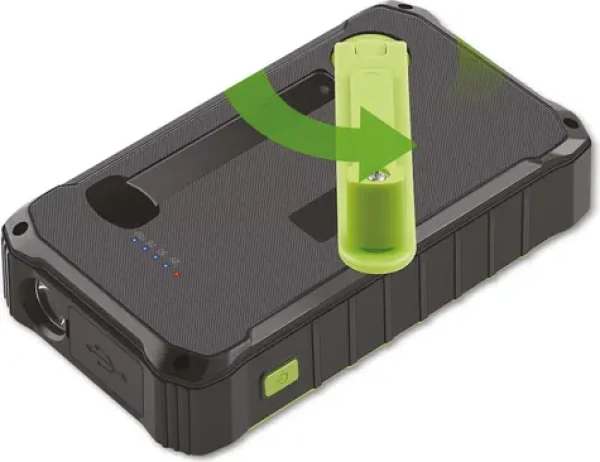 Denver PSO-10012 / Solární powerbanka / 10000mAh / ruční dynamo (117140100000)