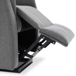 Polohovací křeslo, elektrické zabudované ovládání, šedá, látka, TV-929 GREY2