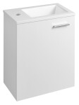 AQUALINE - ZOJA skříňka s umyvadlem z litého mramoru 40x22 cm, bílá 51049A-01