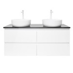 Koupelnová skříňka s umyvadlem SAT B-Way 119x50x45 cm bílá lesk BWAY2120WTK2BB BWAY2120WTK2BB