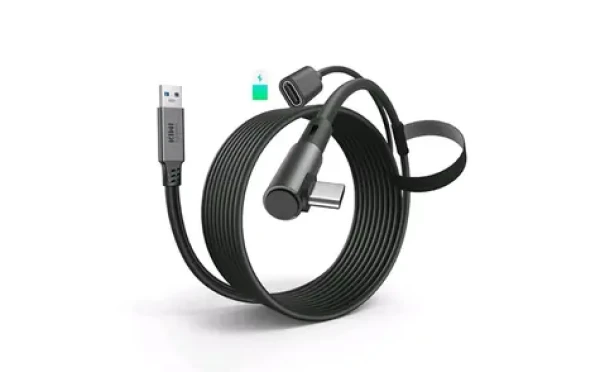 Kiwi design 5M Link Cable with charing 5m černá / kabel pro virtuální realitu / 18W / USB 3.2 (QC-8U/HJT-542)